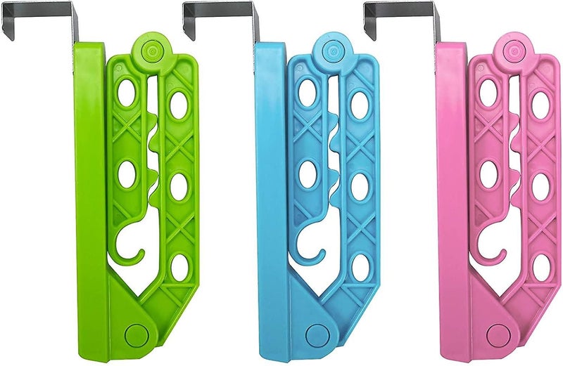 Hoocozi 3pcs Foldable Travel Laundry Over-the-door Hanging Socks/pants/baby Clot Carousel 2