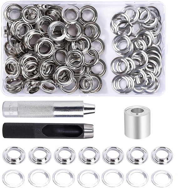 Grommet Eyelets Tool Kit 12mm 100 Sets Grommet Eyelets With 3pcs Grommet Eyelet Carousel 1