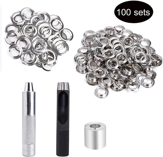 Grommet Eyelets Tool Kit 12mm 100 Sets Grommet Eyelets With 3pcs Grommet Eyelet Carousel 2