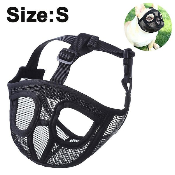 Short Snout Dog Muzzle Bulldog Muzzle, Stop Dog For Biting Barking Chewing S Carousel 1