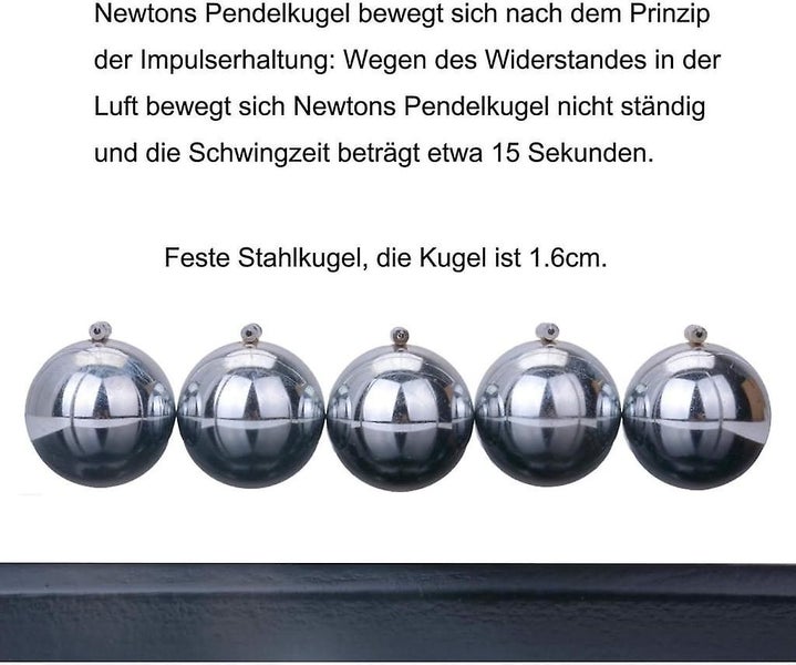 Kuaetily Newton Pendulum Big Newton Pendulum Ball Game With Base 18cm Carousel 2