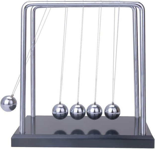 Kuaetily Newton Pendulum Big Newton Pendulum Ball Game With Base 18cm Carousel 5