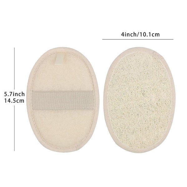 10 Packs Exfoliating Loofah Sponge Pads,large 4x5.7-100% Natural Luffa And Terry Carousel 2