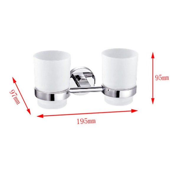 Wall Mounted Tumbler Holder - Modern Toothbrush Cup Holder Carousel 5