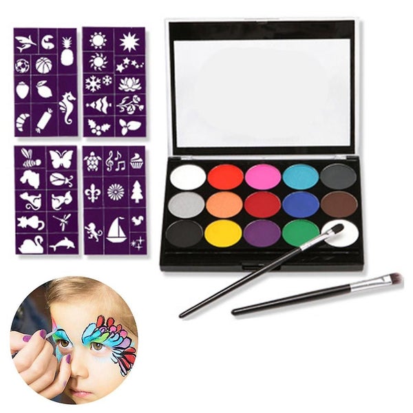 Body Painting Face Paint Kit, 15 Color Professional Palette Washable Carousel 1