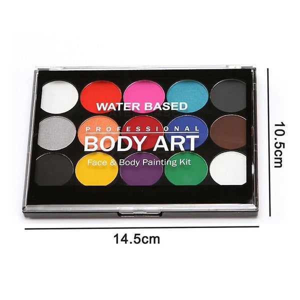 Body Painting Face Paint Kit, 15 Color Professional Palette Washable Carousel 5