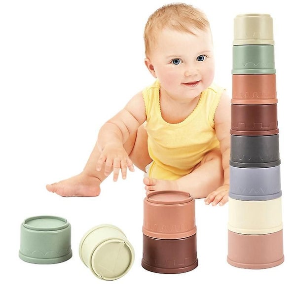 Stacking Cups Baby Building Set, Nesting Cups Early Educational Toys Carousel 1