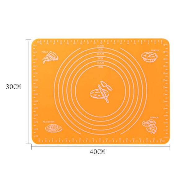 Silicone Dough Mat Baking Mat 40 30cm With Rolling Pin Dough Roller Carousel 5