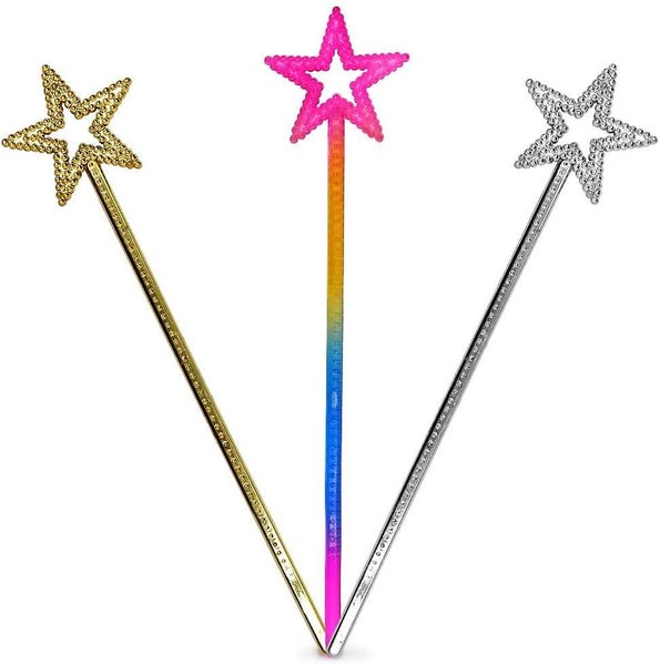 3 Pcs Star Wands, Star Fairy Wands, Princess Star Wands For Girls, Angel Magical Carousel 1
