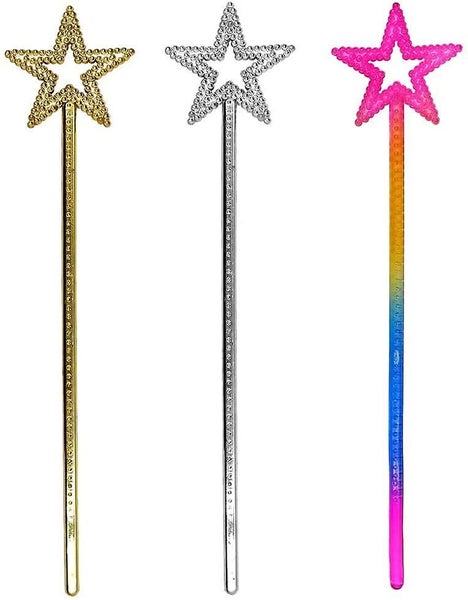 3 Pcs Star Wands, Star Fairy Wands, Princess Star Wands For Girls, Angel Magical Carousel 5