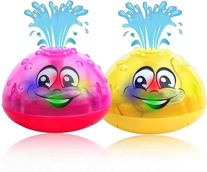 Baby Light Up Bath Toys For Toddlers 1 2 3 Years Kids Pack Of 2 (rose Red And Ye Carousel 1