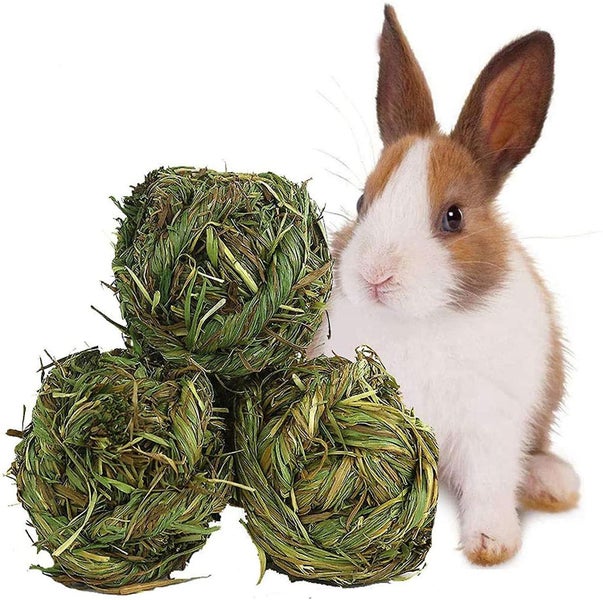 Rabbit Chew Ball Timothy Grass Grinding Play Chew Toys Bunny Carousel 4