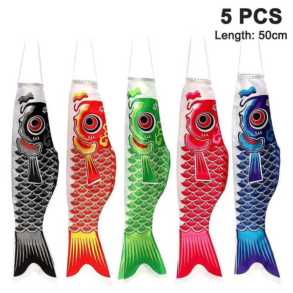 5pcs Carp Flag Windsock Carp Colorful Art Gifts Fish Wind Streamer64267084736386110
