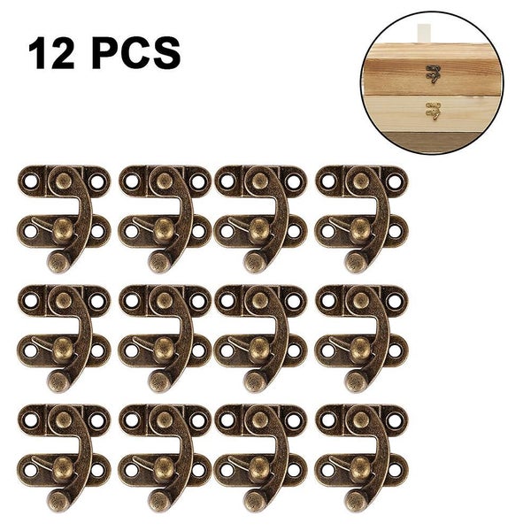 12pcs Jewelry Box Decorative Latch Lock Jewelry Wooden Box Hasp Latch Carousel 1
