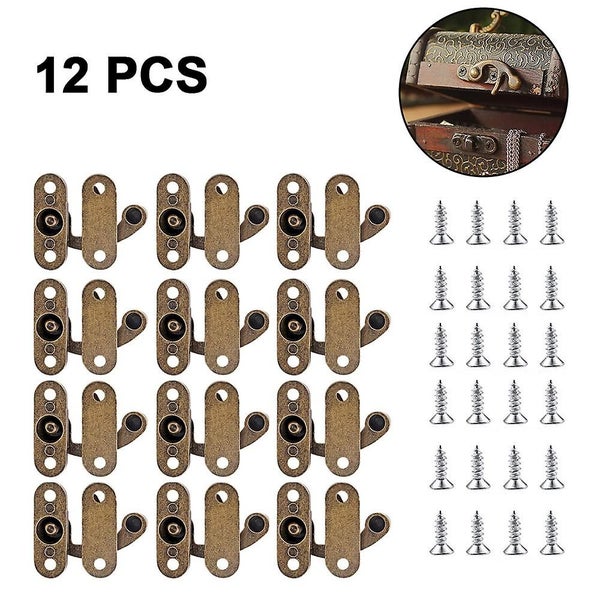 12pcs Jewelry Box Decorative Latch Lock Jewelry Wooden Box Hasp Latch Carousel 2