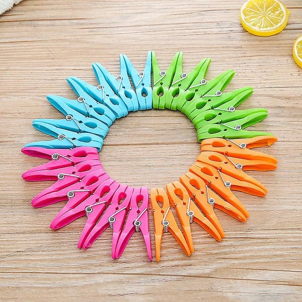 24 Pack Clothespin Clothes Clips Clothes Drying Strong Laundry Pegs Carousel 2