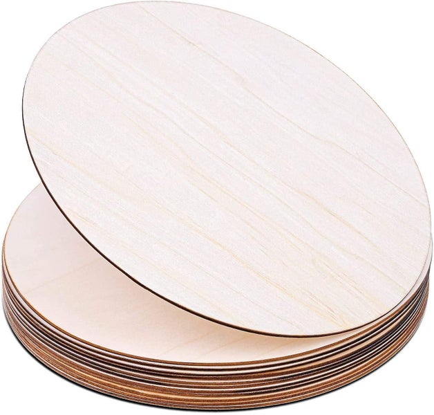 Wood Circles For Crafts, 12 Pack 12 Inch Unfinished Wood Rounds Wooden Cutouts F Carousel 1