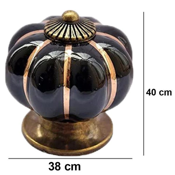8 Pcs Round Ceramic Pumpkin Cabinet And Furniture Knobs Pulls Chrome Carousel 5
