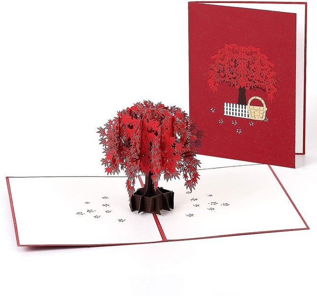 Maple Love Pop Up Card, 3d Popup Greeting Cards, For Anniversary Carousel 2