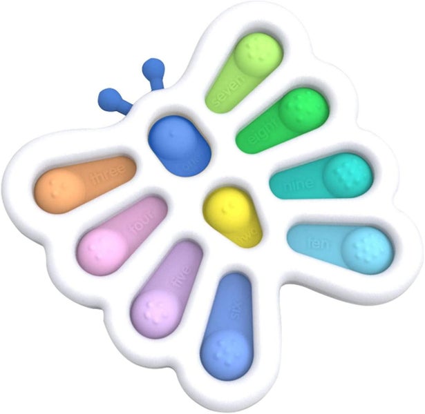 Simple Sensory Fidget Toy,silicone Flipping Butterfly Board Stress Relief Early Carousel 1