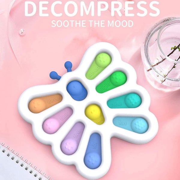 Simple Sensory Fidget Toy,silicone Flipping Butterfly Board Stress Relief Early Carousel 2