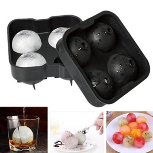 Silicone Ice Ball Mold Round Ice Tray Mold, Bar Ice Maker, Easy To Release 4 X 4 Carousel 1