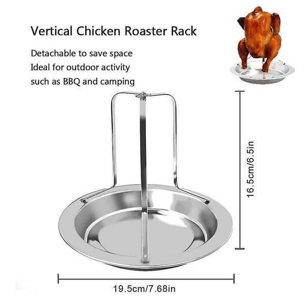 Beer Can Chicken Holder, Stainless Steel Grilling Accessories Chicken Roaster Ra Carousel 4