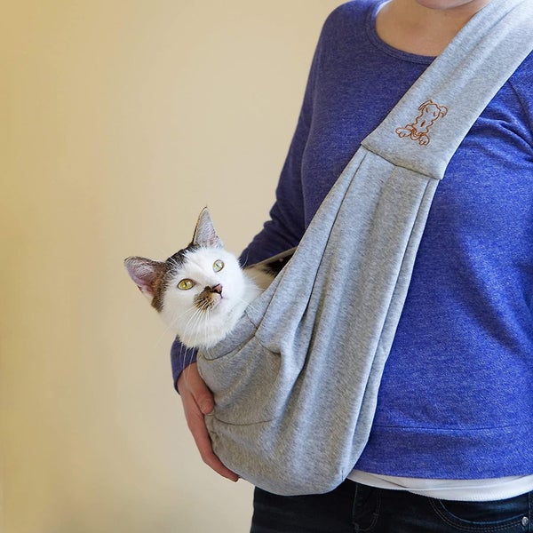Dog And Cat Sling Carrier Hands Free Reversible Pet Papoose Bag - Soft Pouch An Carousel 2