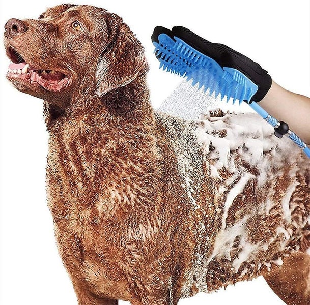 Pet Bathing Tool Dog Bathing Massaging Glove, Pet Hair Remover For Dog Bath With Carousel 2