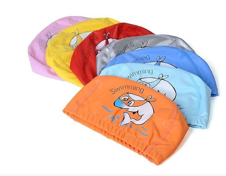 Kids Swim Caps, Silicone Waterproof Comfy Bathing Cap Swimming Hat For Long And Carousel 5