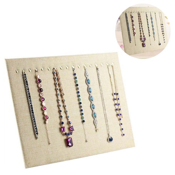 17 Hook Necklace Display Stand Velvet Necklace Stand Earring Jewelry Display Sta Carousel 1