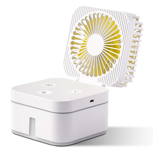 Ultrasonic Cool Mist Humidifier With Fan,small Personal Desktop Air Misting Fan Carousel 2