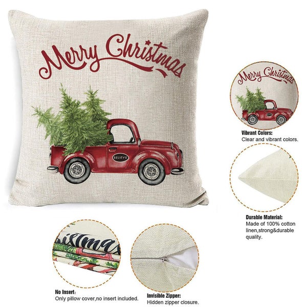4 Pieces Christmas Pillowcase, Christmas Pillowcase, Merry Christmas Pillowcase, Carousel 2