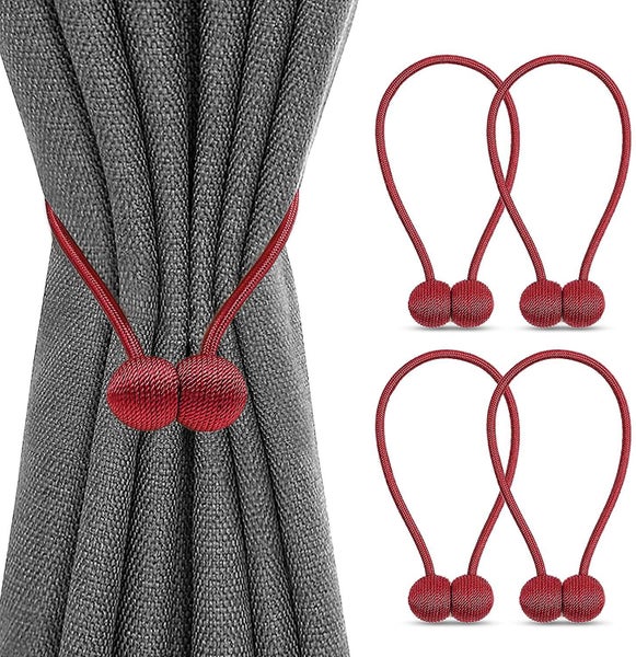 Set Of 4 Curtain Tiebacks, Magnetic Curtain Tiebacks Magnetic Braiding Buckle Cu Carousel 1