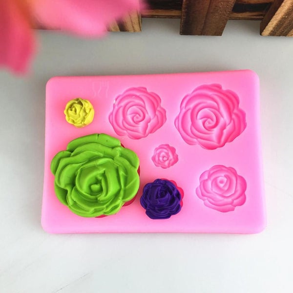 7 Cavity Mold-rose Flower Shapes Silicone Mold For Sugarcraft Cake Carousel 5