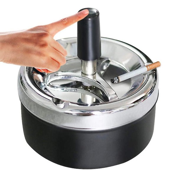 Rotating Ashtray Automatically Clean With Lid, Easy To Clean, Carry Carousel 1