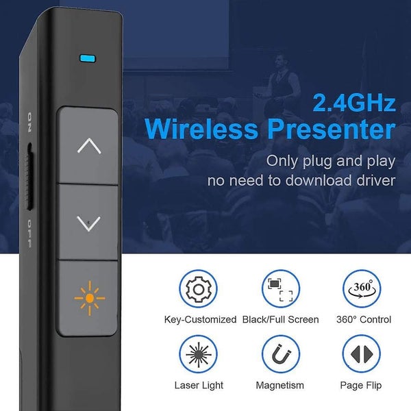 Compatible Usb Presentation Clicker Hyperlink Volume Control Wireless Presenter Carousel 3
