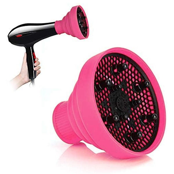 Silicone Hairdryer Diffuser Folding Hair Blower Professional Salon,pink Carousel 1