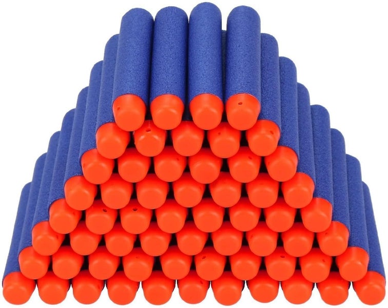 Nerf Darts, Pack Of 100, 7.2 Cm, Blue Foam For Nerf N-streik Elite Series Carousel 2