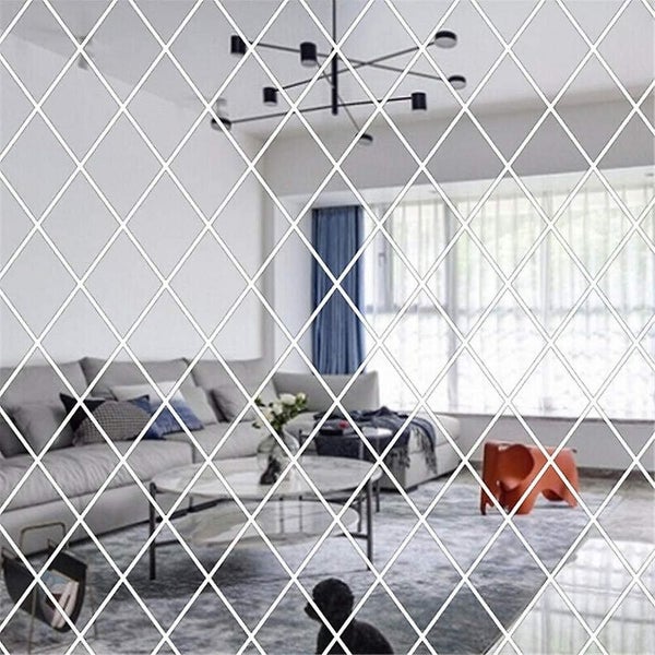 17pcs Mirror Wall Stickers, Stick On Mirror Tiles Sheet For Art Diy Carousel 1