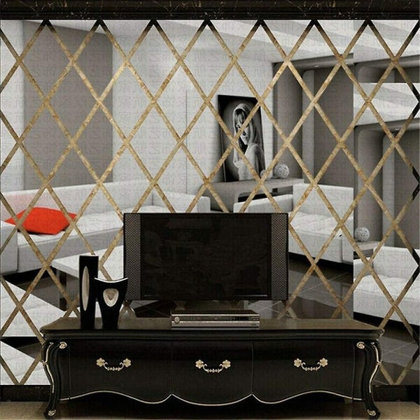 17pcs Mirror Wall Stickers, Stick On Mirror Tiles Sheet For Art Diy Carousel 3
