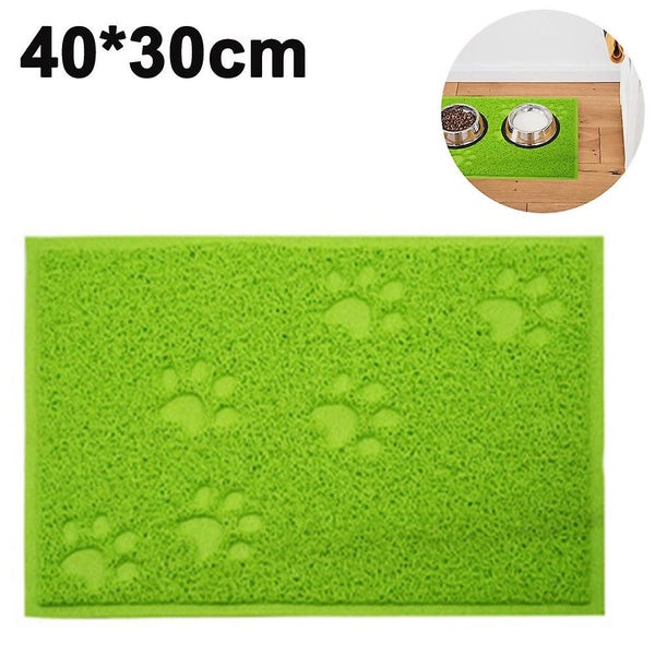 Cat Feeding Mat For Food And Water Bowls - Machine Washable Waterproof Carousel 1