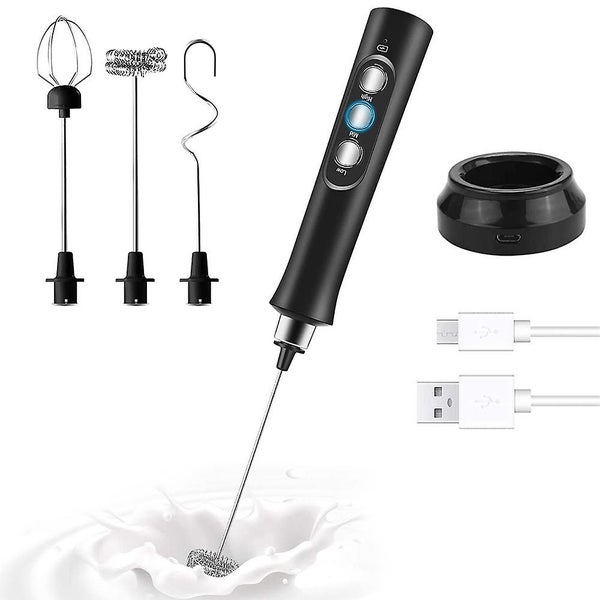 Milk Frother Handheld Electric Foam Maker Usb Rechargeable Coffee Frother For C Carousel 1