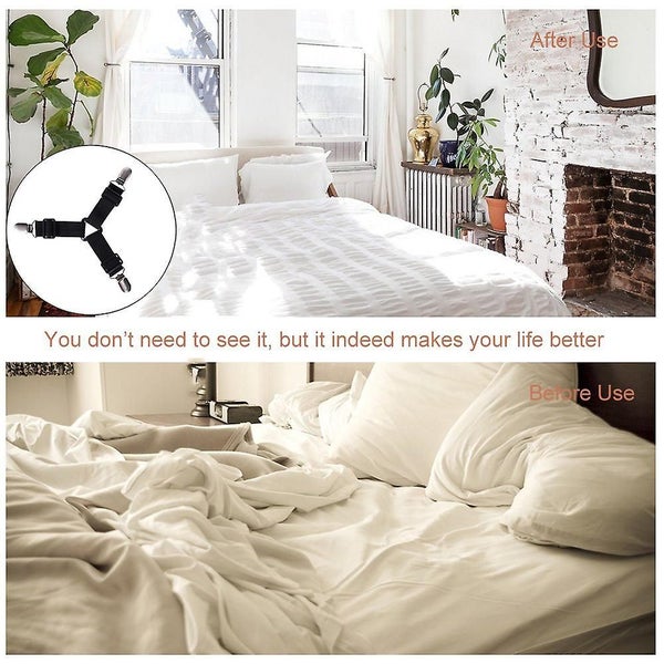 Bed Sheet Clips 8 Pack Triangle Bed Sheet Straps Mattress Corner Carousel 5