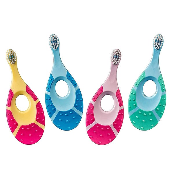 1 Baby Toothbrush, 0-2 Years, Soft Bristles, Bpa Free 4 Pack Carousel 1