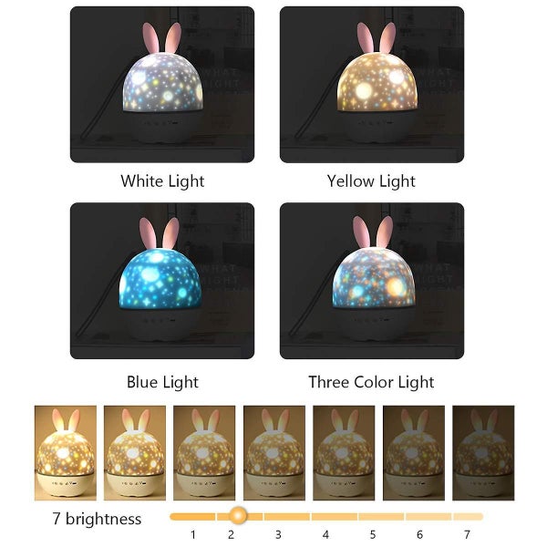Uraqt Starry Sky Projector, 360 Rotatable Led Music Night Light With 6 Projecti Carousel 5