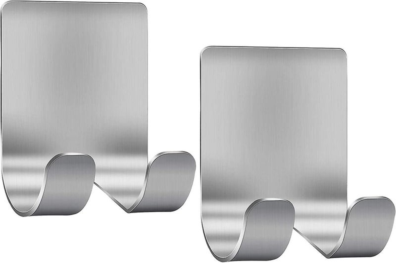 (2 Pack)self Adhesive Stainless Steel Heavy Duty Utility Storage Hook,shower Hoo Carousel 1