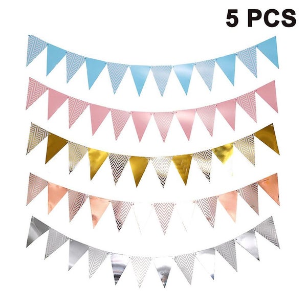 5-piece Pennant Chain Pennant Banner 5 Meters 12pcs Pennant Garland Carousel 1