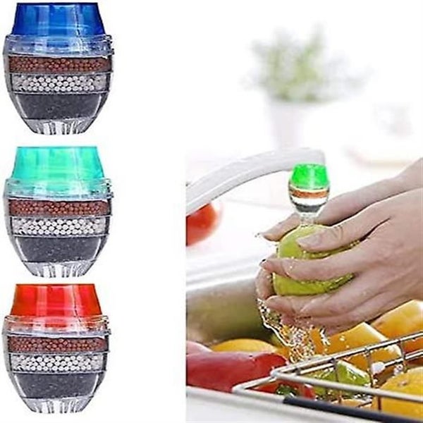 Mini Wasserhahn Wasserfilter,betoy 6 Stck Aktivkohle-runder Hahn Wasser Filter - Carousel 2