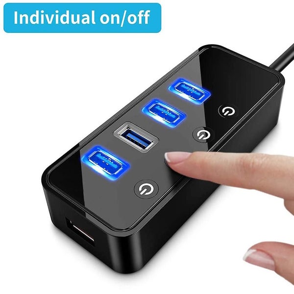 4-port Usb 3.0 Hub With 4 Usb 3.0 Data Ports And 1 Usb Smart Charging Port, Usb Carousel 5